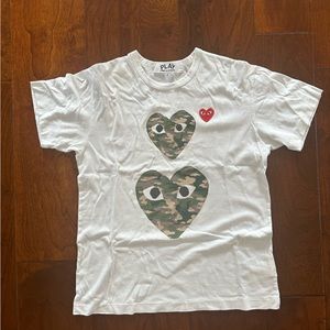 Comme Des Garcons camo hearts Shirt